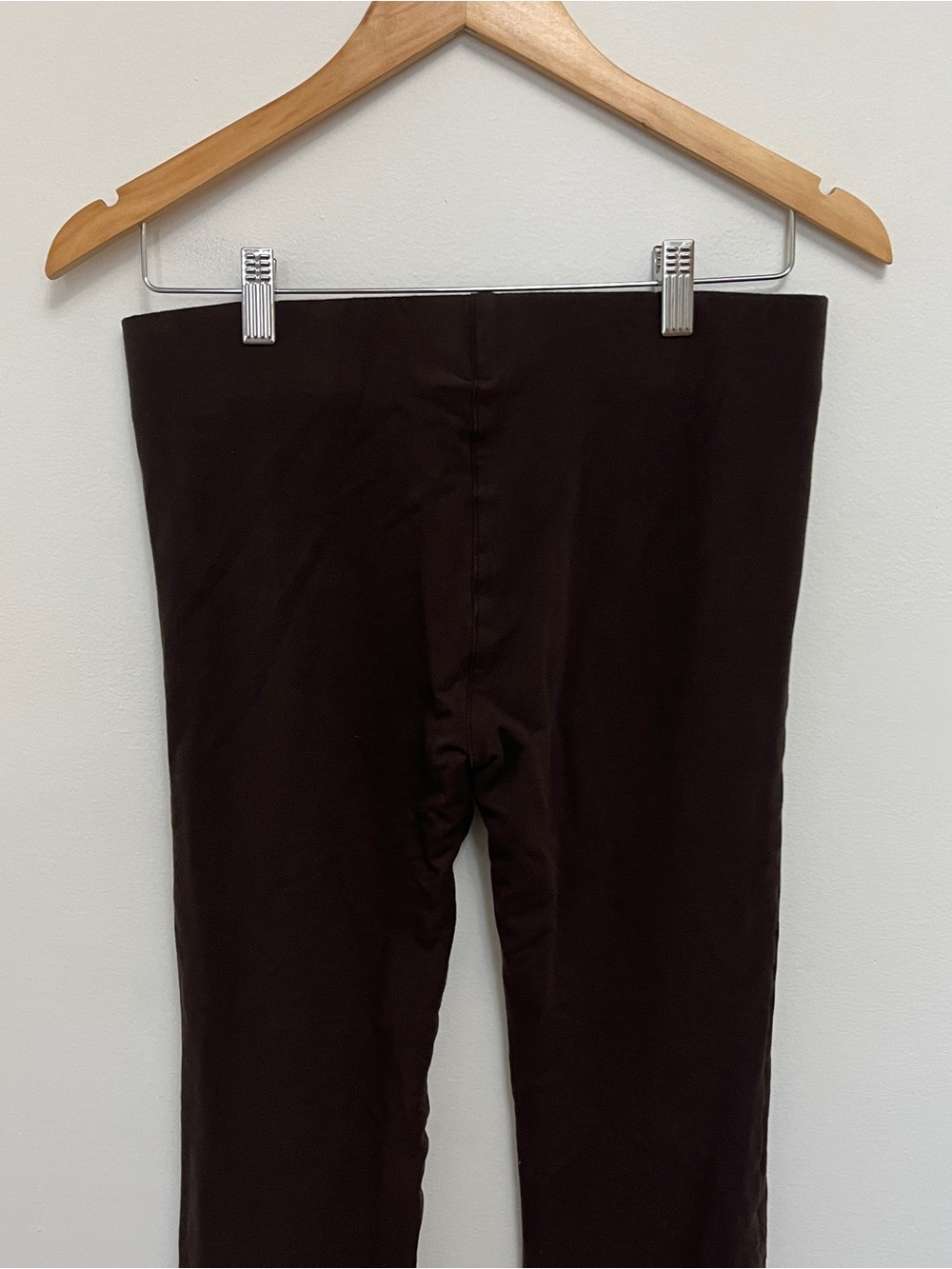 SPRWMN wide leg yoga pant trouser in chocolate brown size large - Picture 6 of 6
